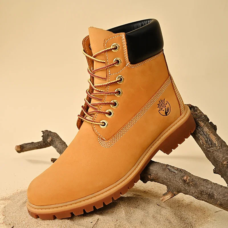 Boots Men High Top Boots High Quality Women Leather Shoes