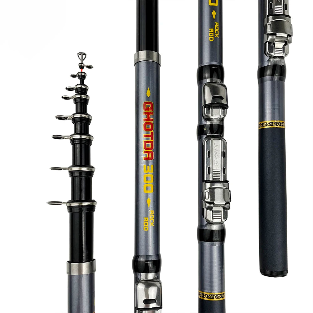 Telescopic Fishing Rod and Reel Combo Ultralight Fishing Rod with Reinforced Reel 1.5m 1.8m 2.1m 2.4m 2.7m 3m Strong and Durable