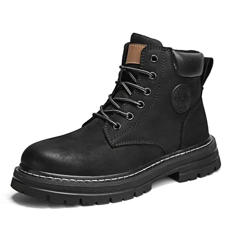 Boots Men High Top Boots High Quality Women Leather Shoes