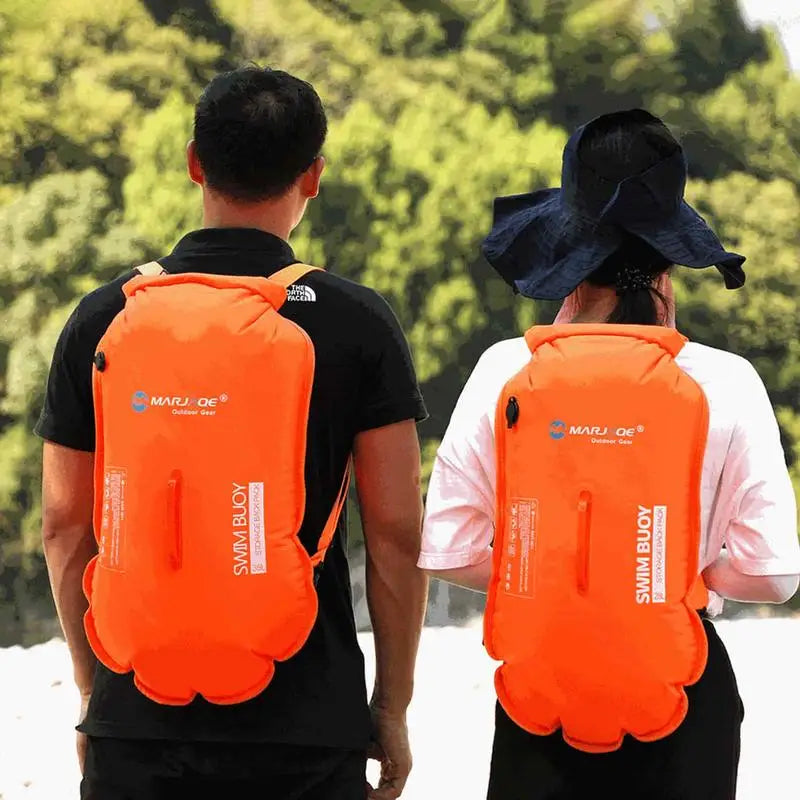Swimming Buoy For Adults Swim Buoy Float Backpack Highly Visible Swimming Bubble Buoy Float For Safe Swim Training & Open Water