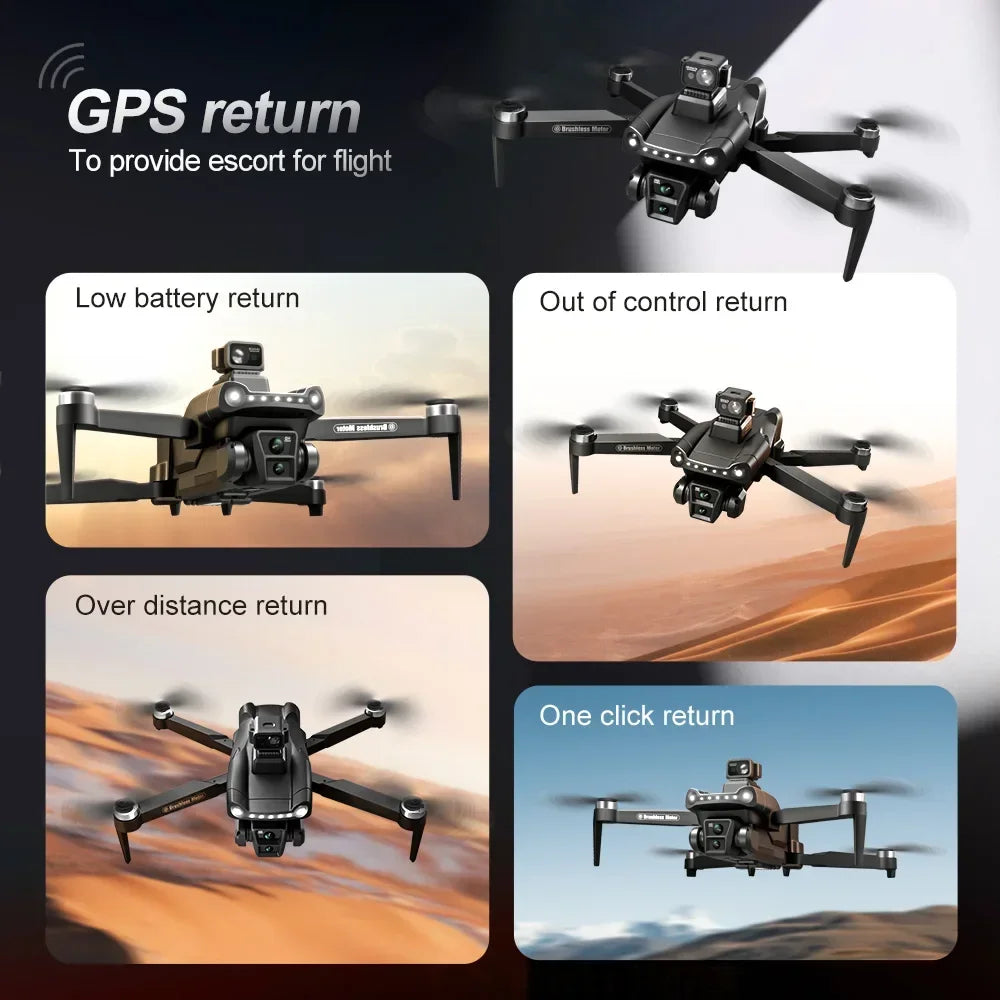 V198GPS Drone 4K Profesional FPV Brushless Laser obstacle avoidance Aerial Optical Foldable