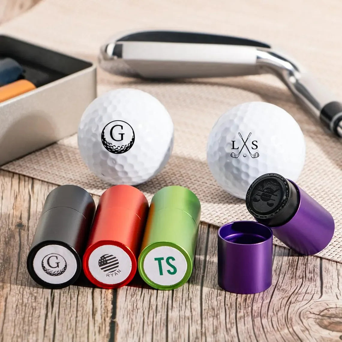 Golf Ball Seal Stamp Personalized Seal Custom Golf Ball Stamp Logo Brand Monogram Ball Marker for Golfers,Dads and Husbands
