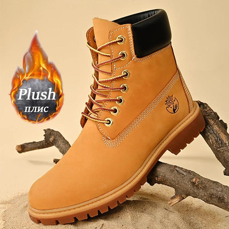 Boots Men High Top Boots High Quality Women Leather Shoes