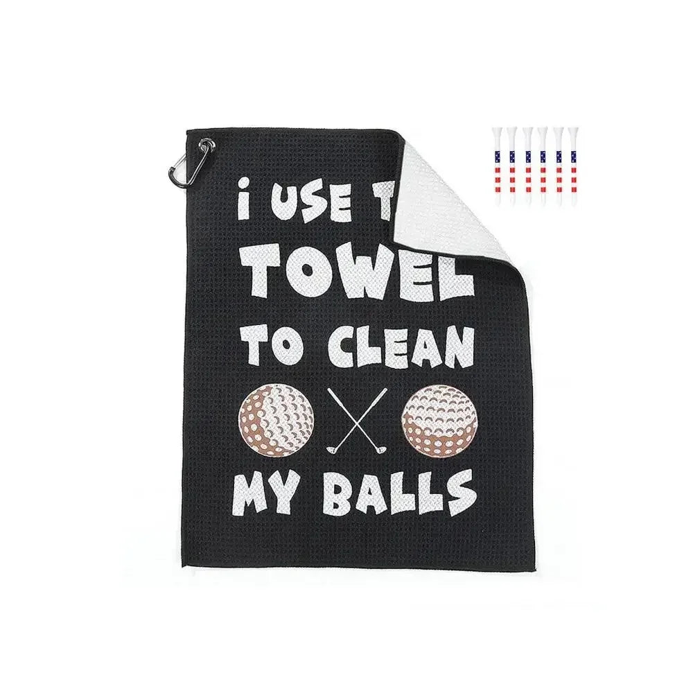 Funny Golf Towel 1 Count Brotherhood Is Deep Golf Club Clean Set with Clip for Golf Bags Golf Accessories for Men & Women