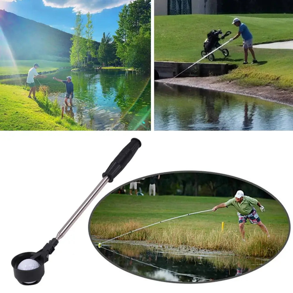 Golf Ball Retriever Practice Training Aid Telescopic Pick Up Grabber for Beginners Golfer Outdoor Sports Accessories