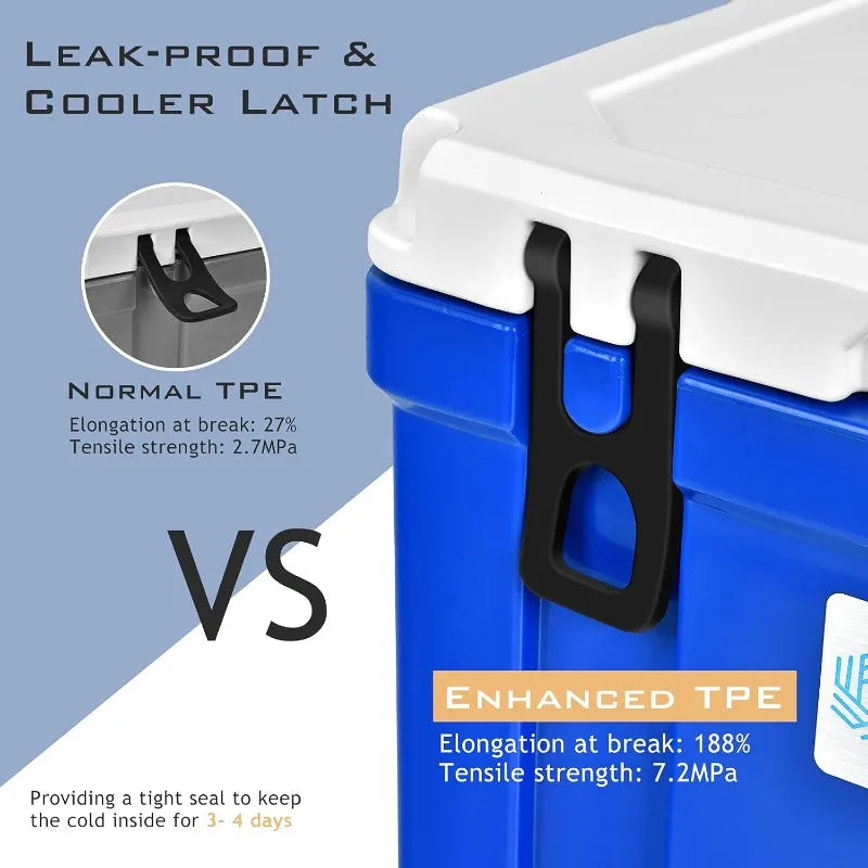 Goplus 58 Quart Cooler, Ice Chest with 4-Day Ice Retention, Anti-Leak Latch, Heavy Duty Hard Cooler, Camping Cooler for Outdoor