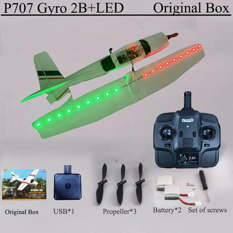 Park10 RC Airplane P707G 2.4G 3D/6G With Gyroscope 3Ch RC Airplane Fixed Wing Plane