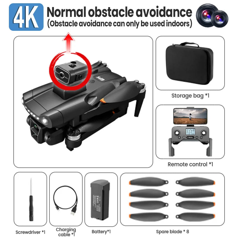 V198GPS Drone 4K Profesional FPV Brushless Laser obstacle avoidance Aerial Optical Foldable