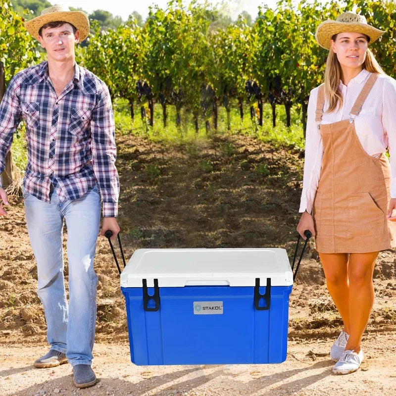 Goplus 58 Quart Cooler, Ice Chest with 4-Day Ice Retention, Anti-Leak Latch, Heavy Duty Hard Cooler, Camping Cooler for Outdoor