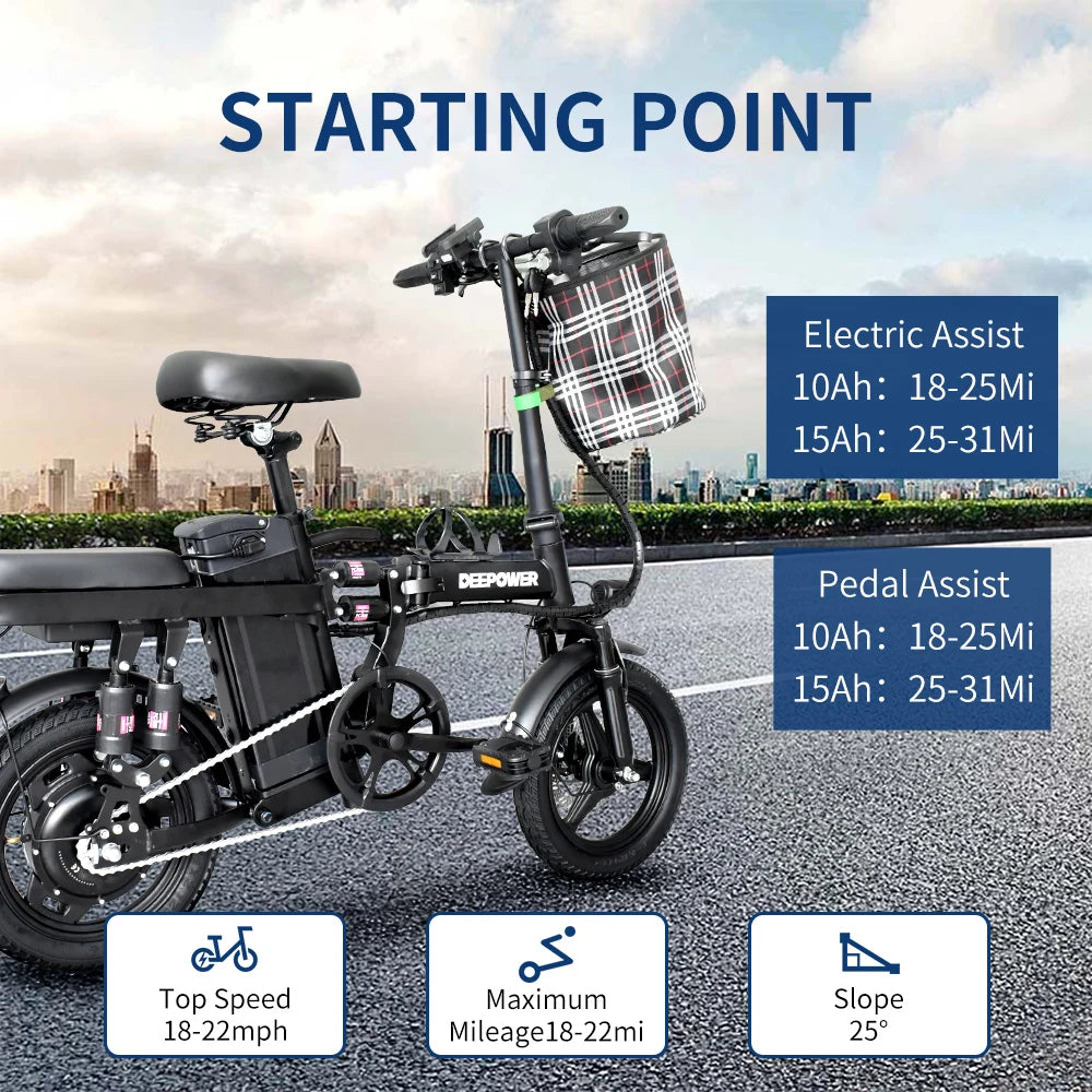 Electric Bike for Adults, 400W Motor,