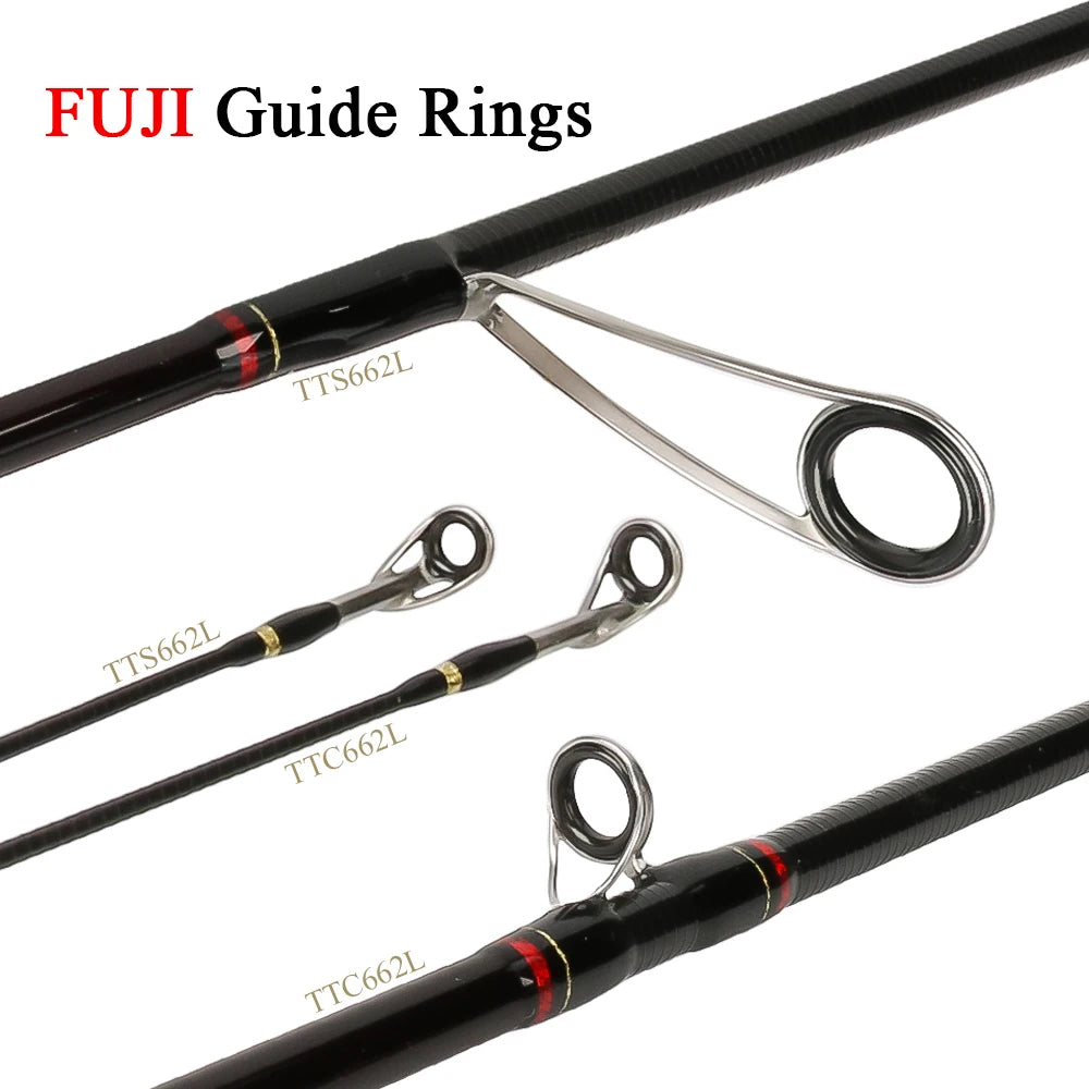 KUYING Light 1.98m 6'6'' Baitcasting Rod