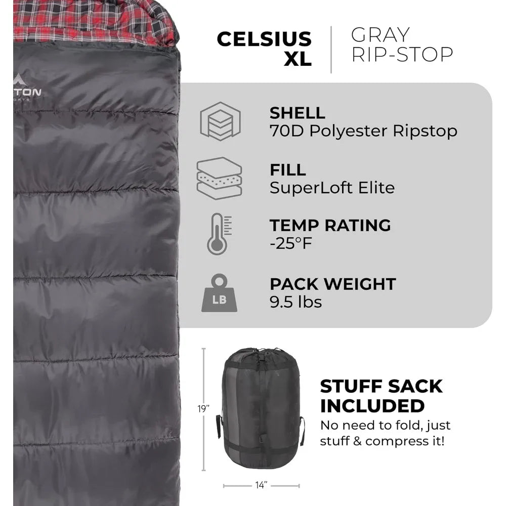 XL, -25, 20, 0 Degree Sleeping Bag