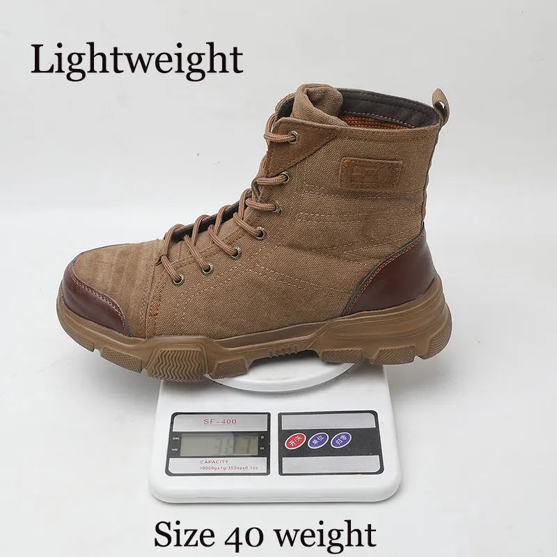 Steel Toe Boots for Men Work Boots Indestructible Work Shoes