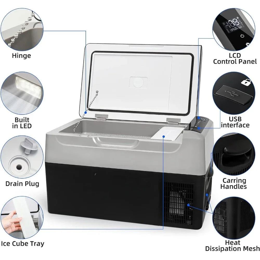 12V Portable Freezer Camping Fridge Cooler