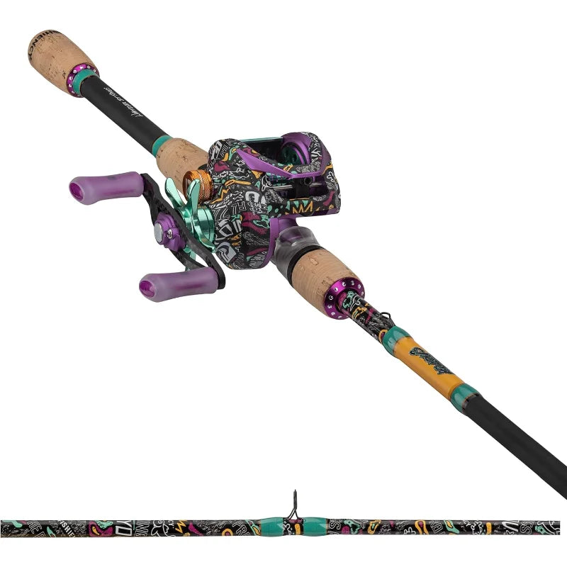 ProFISHiency Krazy 3 Baitcast Combo with 7' 1pc Medium Heavy IM7 Graphite Rod and Cork Handle & Foregrip