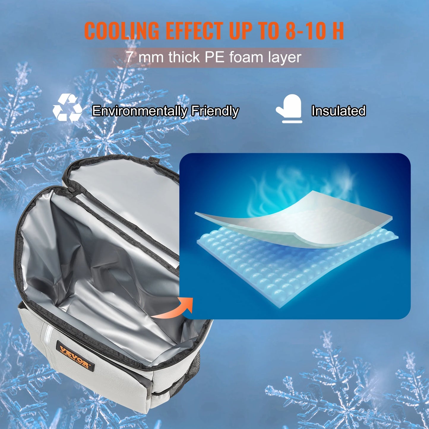 VEVOR 20L Refrigerator Bag Waterproof Cooler Backpack Large Capacity