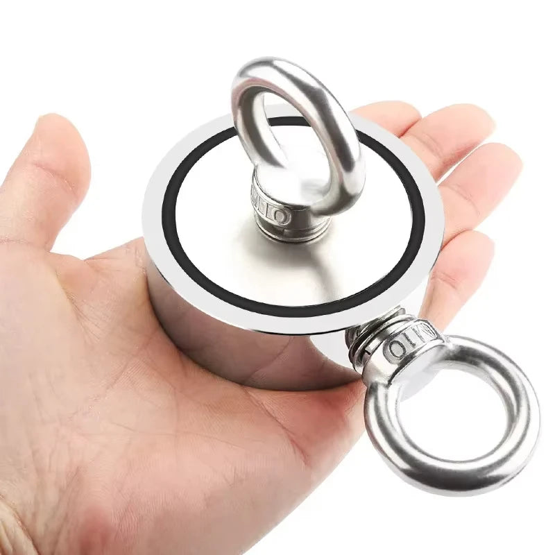 M48-M94mm Double Side Search Magnet Strong Neodymium Magnet Salvage Magnetic Hook Super Power Salvage Fishing Magnetic