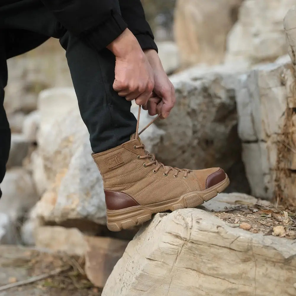 Steel Toe Boots for Men Work Boots Indestructible Work Shoes