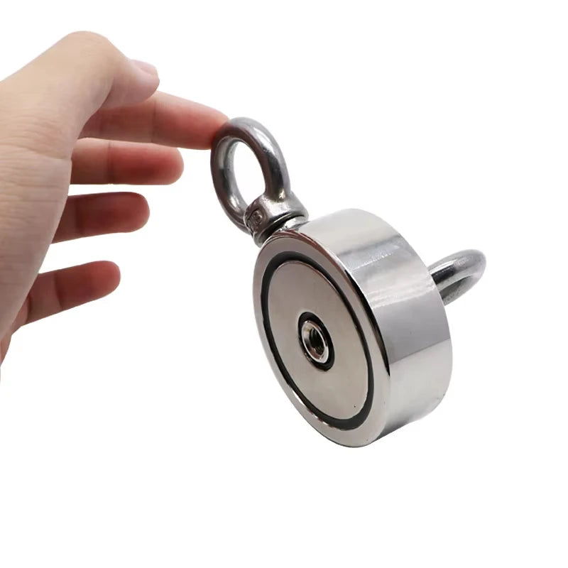M48-M94mm Double Side Search Magnet Strong Neodymium Magnet Salvage Magnetic Hook Super Power Salvage Fishing Magnetic