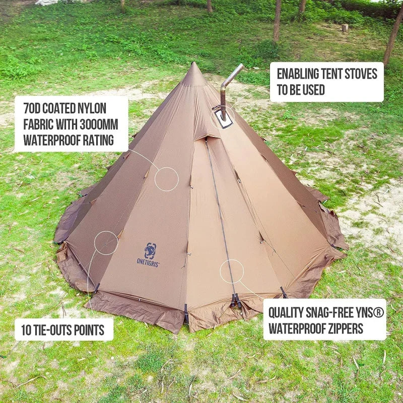 Tent with Stove Jack, 4~6 Person,