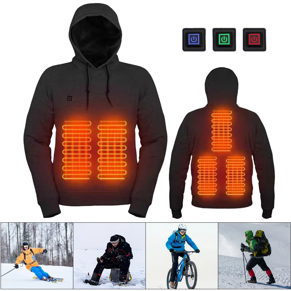 5 Heating Zones Heated Jacket Men USB Rechargeabl