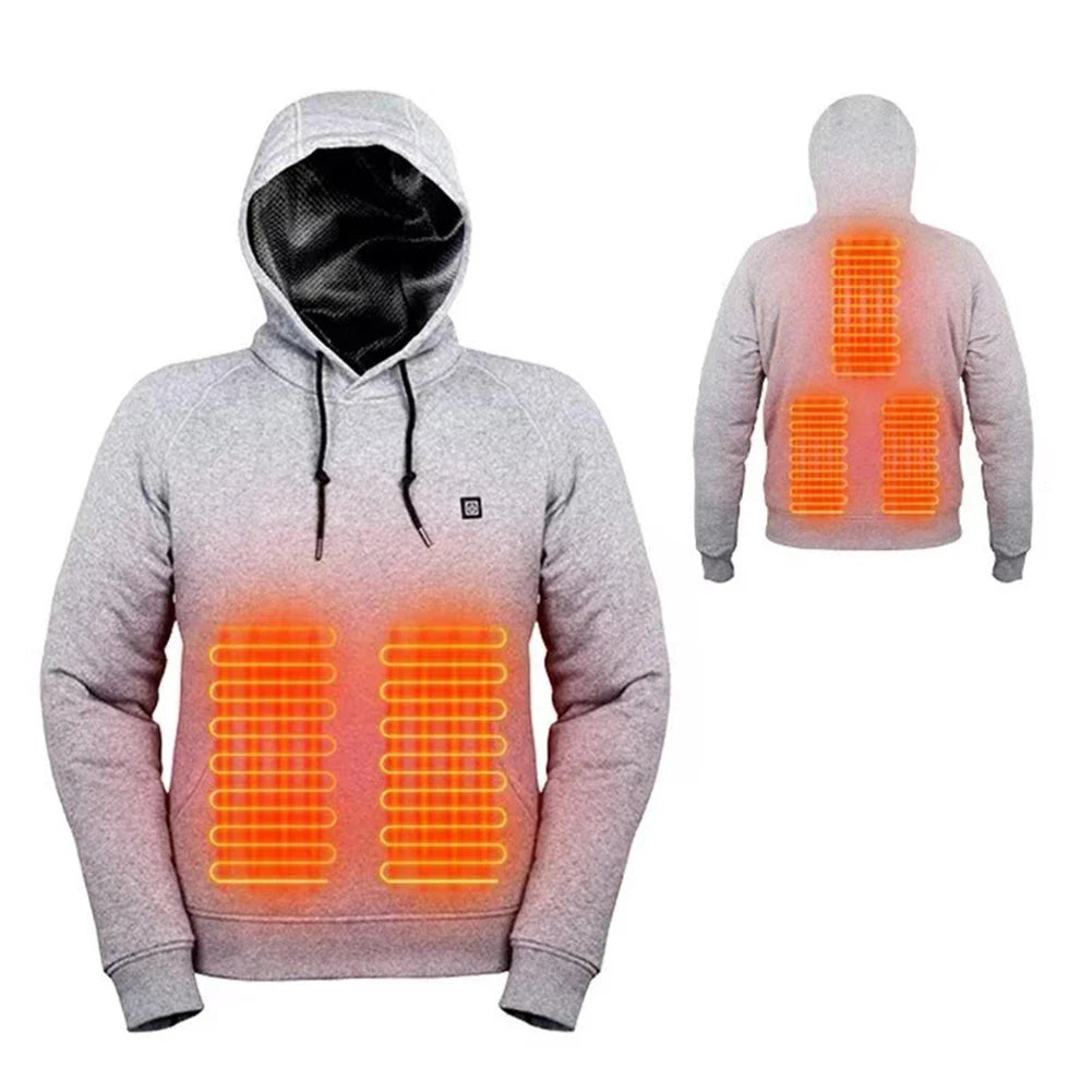 5 Heating Zones Heated Jacket Men USB Rechargeabl