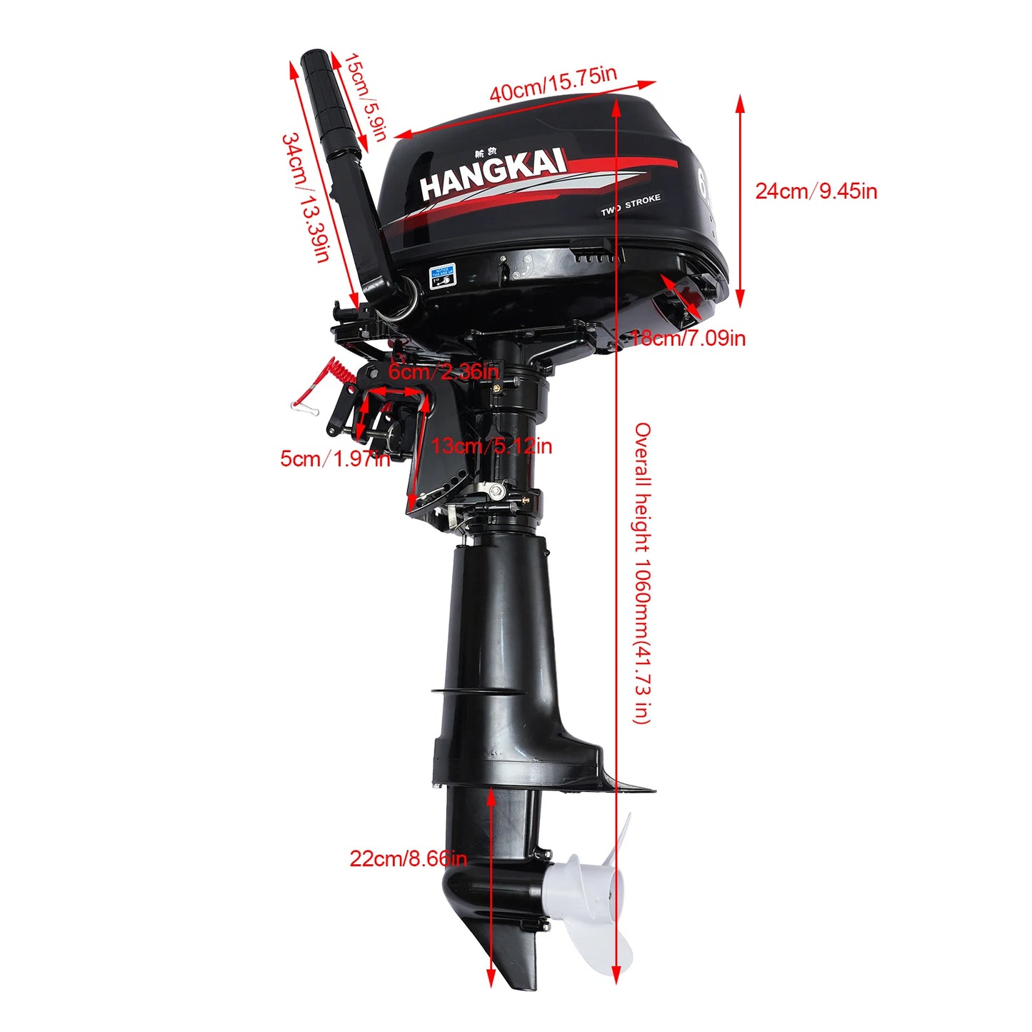 2 Stroke Outboard Gasoline Motor, Fishing Boat Engine,