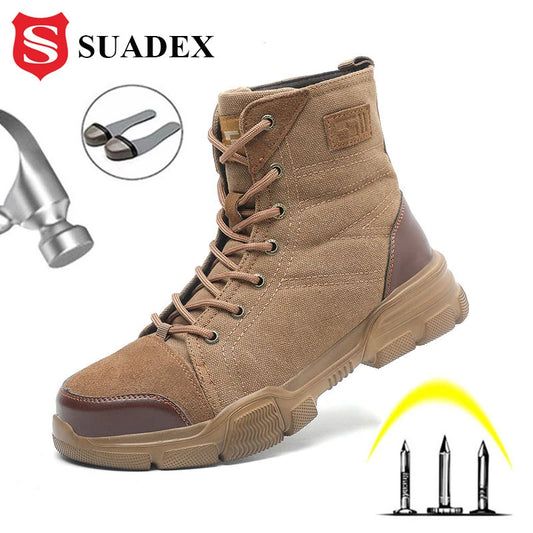 Steel Toe Boots for Men Work Boots Indestructible Work Shoes