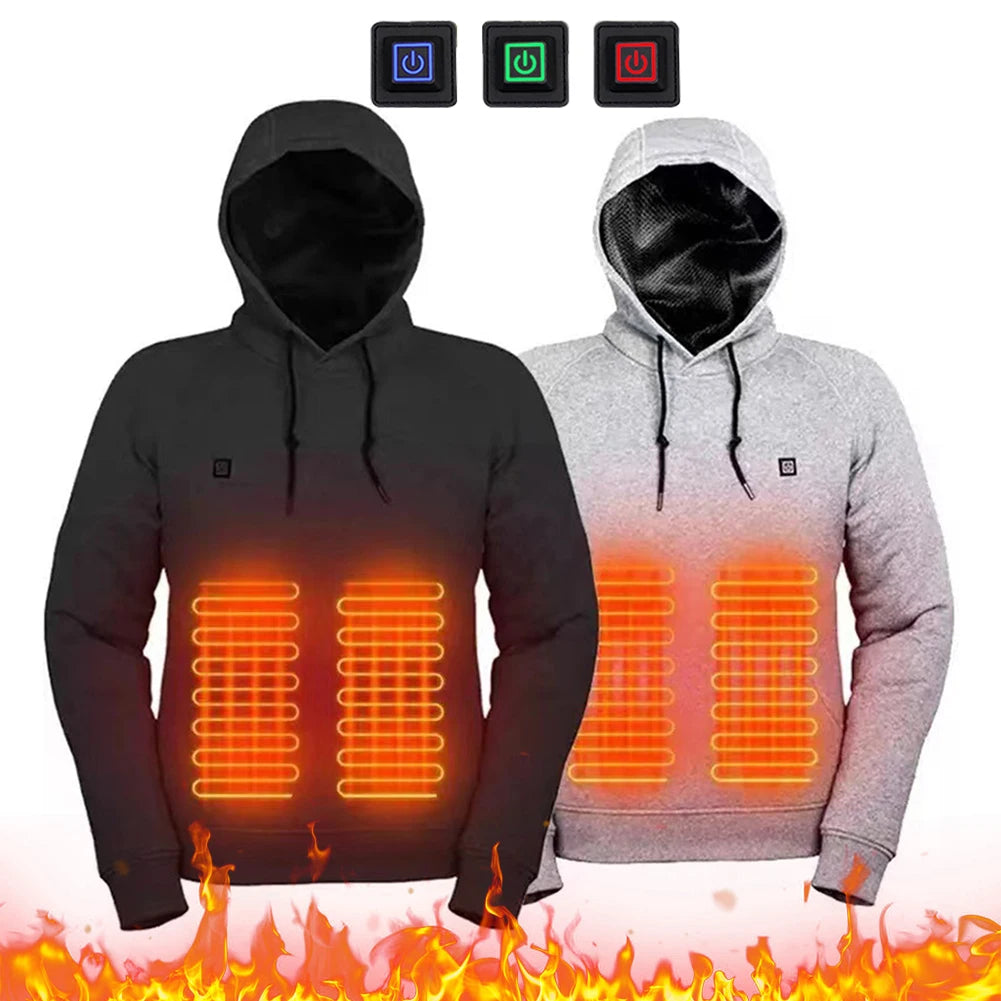 5 Heating Zones Heated Jacket Men USB Rechargeabl