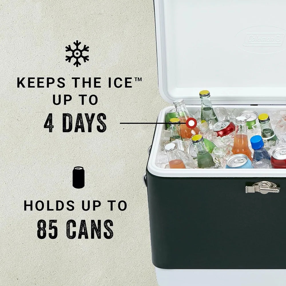 Steel-Belted Cooler Keeps Ice Up to 4 Days