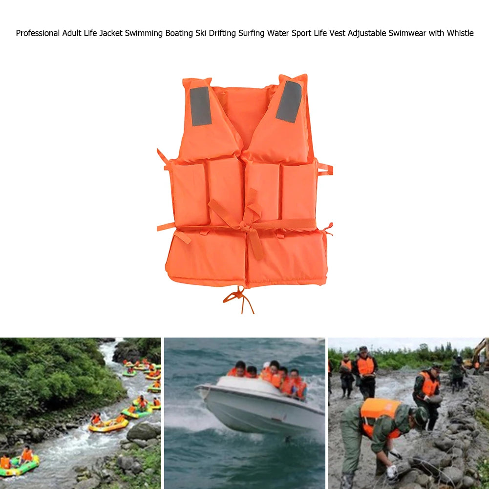 Water Buoyancy Life Jacket Vest for Adults Adjustable