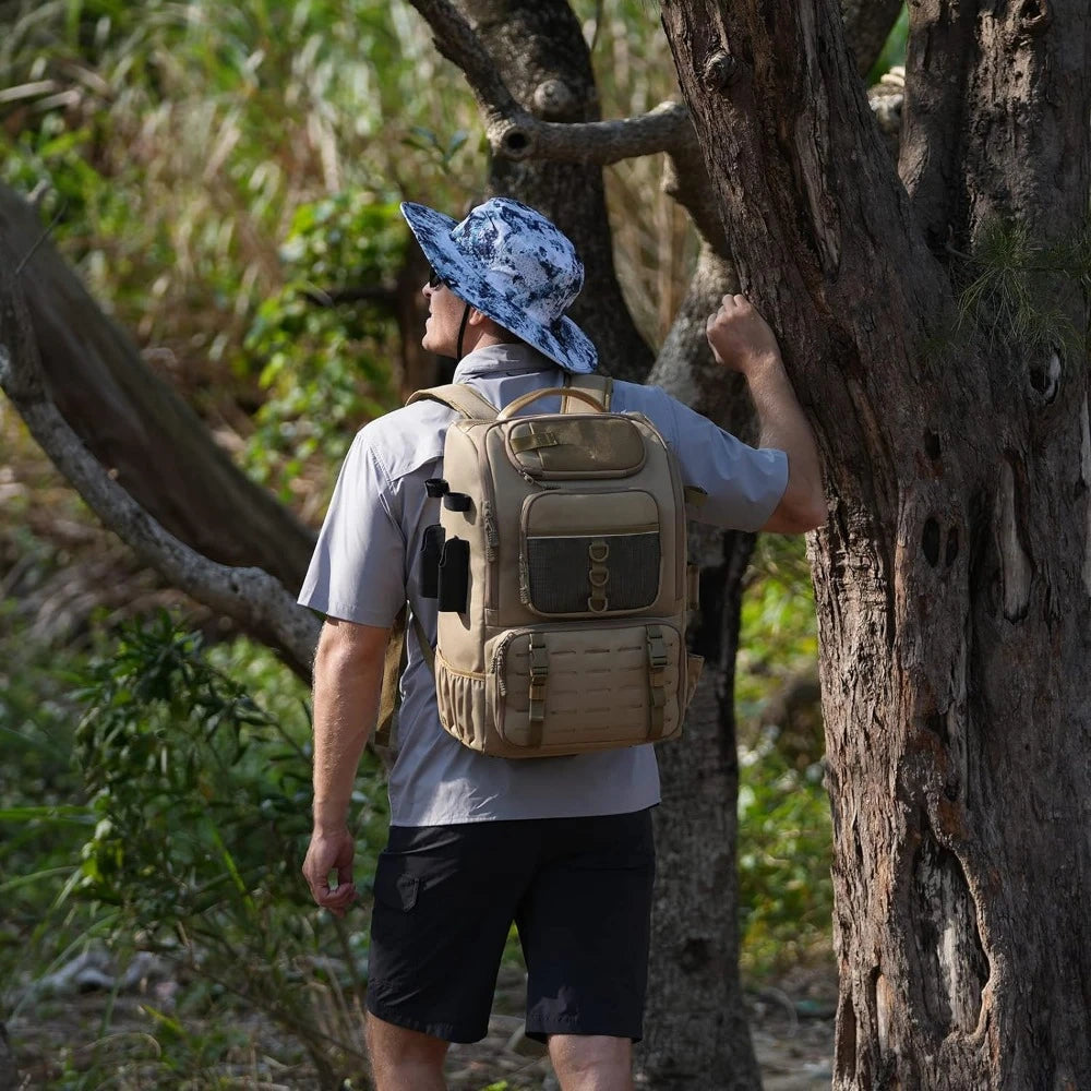 Tackle Backpack With Rod Holders