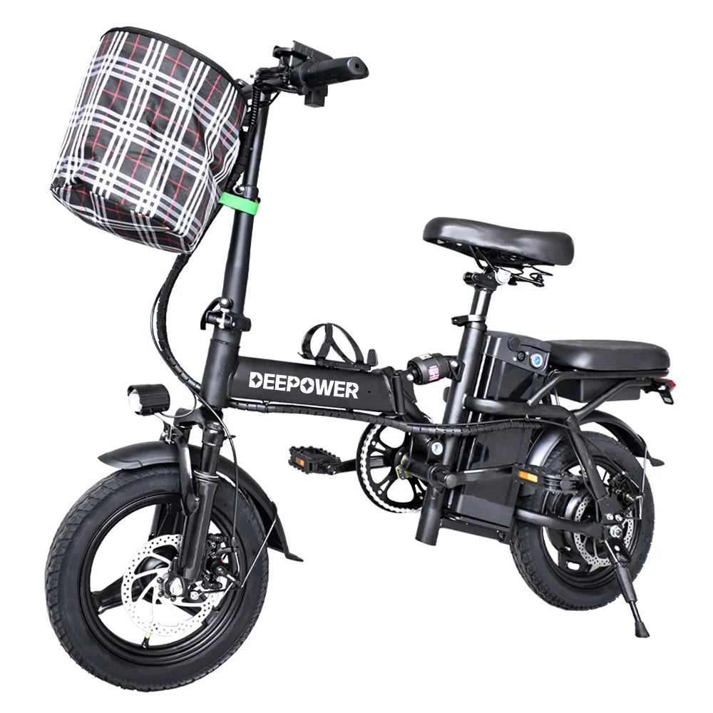 Electric Bike for Adults 600W Peak Motor, 20 mph Folding Ebike,